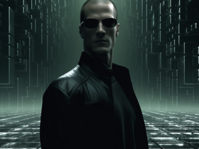 The Code Beneath the Skin a figure at the threshold of the simulation