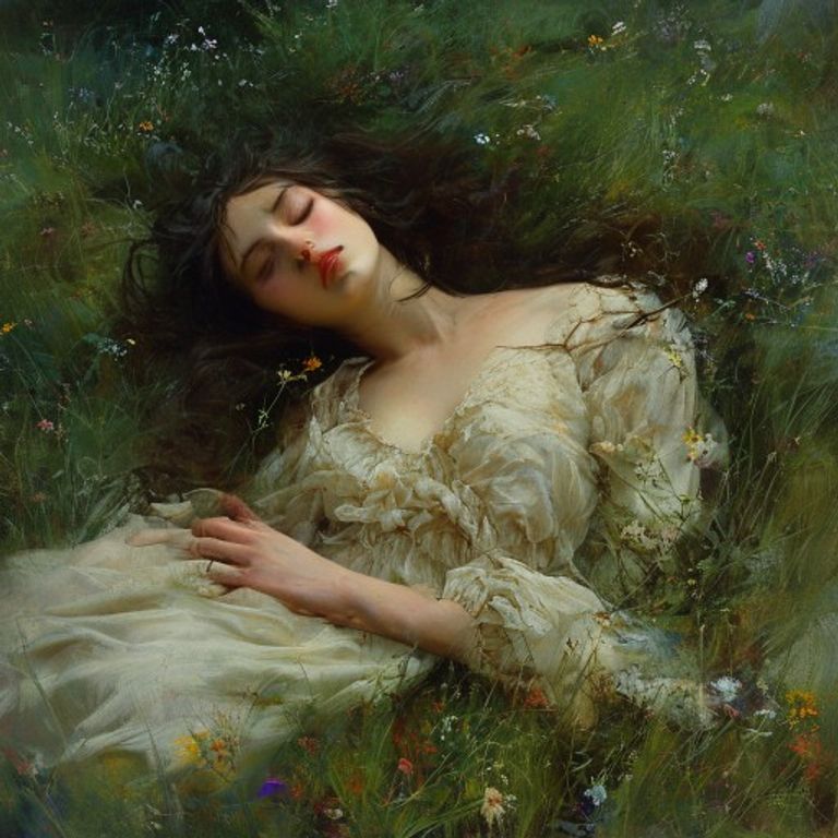 She Rests Where Wildflowers Keep Their Oldest Secrets