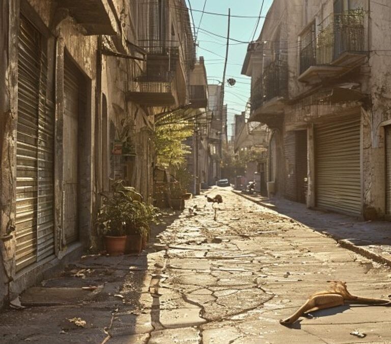 Collapsed Beneath the Blazing Noon: A Street’s Silent Testimony