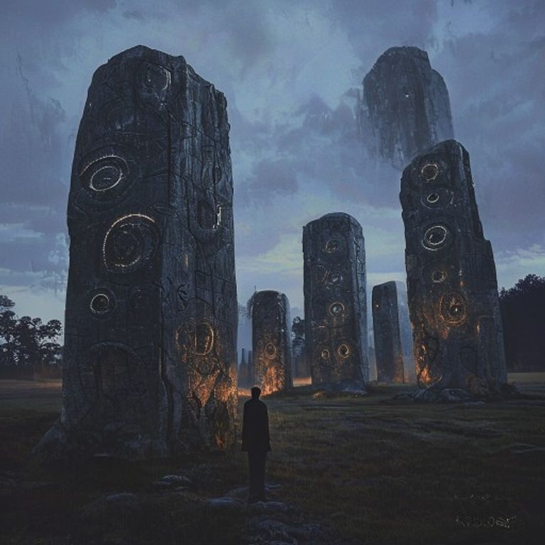 They Watch Us: Ancient Stone Sentinels in the Twilight Dark