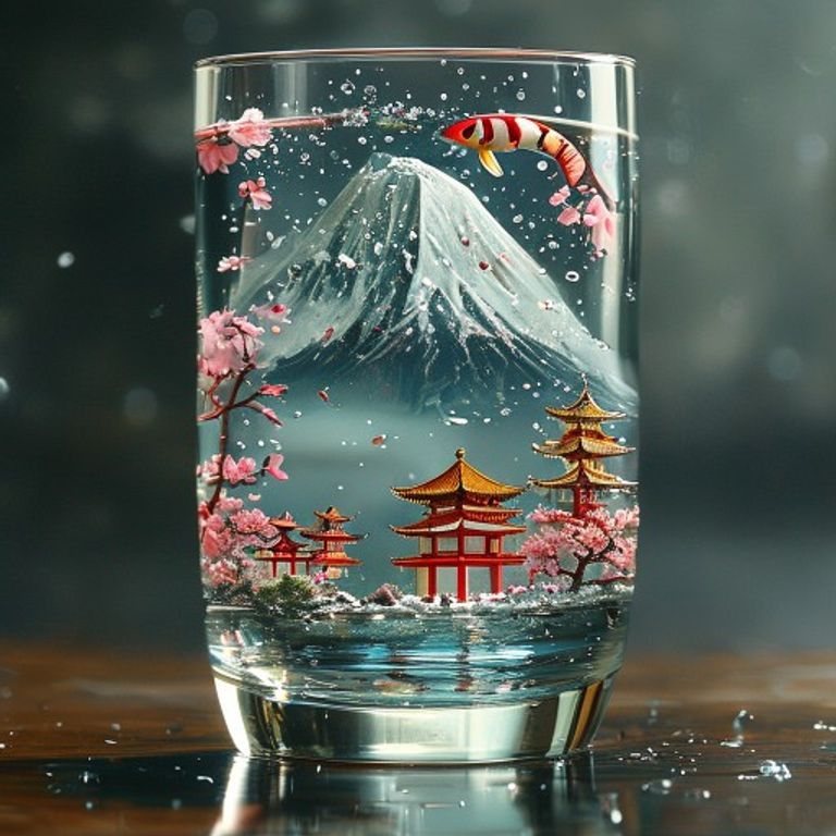 Japan Contained: A World of Cherry Blossoms Within Glass