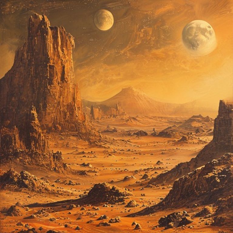 Crimson Worlds: A Van Gogh Vision of the Martian Frontier