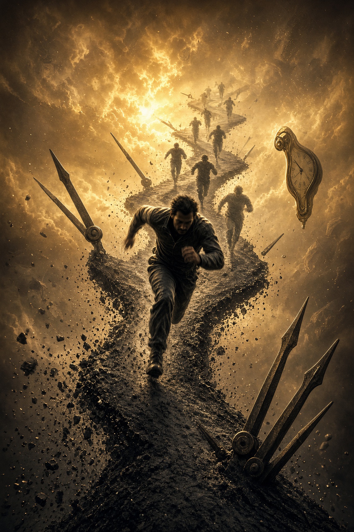 Running Against Your Own Time Across a Desolate World